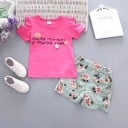 Camiseta y pantalón corto niña L1085 1