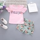 Camiseta y pantalón corto niña L1085 4