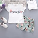 Camiseta y pantalón corto niña L1085 5