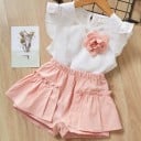 Camiseta y pantalón corto niña L1130 2