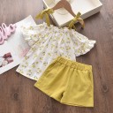 Camiseta y pantalón corto niña L1135 2