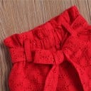 Camiseta y pantalón corto niña L1189 7