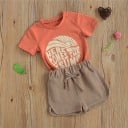 Camiseta y pantalón corto niña L1256 1