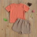 Camiseta y pantalón corto niña L1256 3