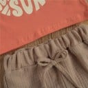 Camiseta y pantalón corto niña L1256 5