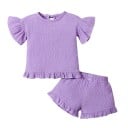 Camiseta y pantalón corto niña L1273 3