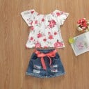 Camiseta y pantalón corto niña L1280 2