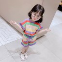 Camiseta y pantalón corto niña L1338 5