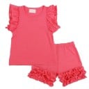 Camiseta y pantalón corto niña L1445 2