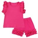 Camiseta y pantalón corto niña L1445 3