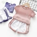Camiseta y pantalón corto niña L1493 3