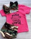 Camiseta y pantalón corto niña L1526 2