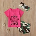 Camiseta y pantalón corto niña L1526 3