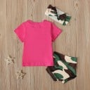 Camiseta y pantalón corto niña L1526 4