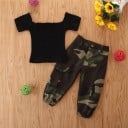 Camiseta y pantalón camuflaje niña L1393 2