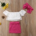 Camiseta y falda niña L1217 1