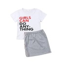 Camiseta y falda niña L1293 1