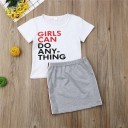 Camiseta y falda niña L1293 3