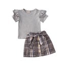 Camiseta y falda niña L1347 2