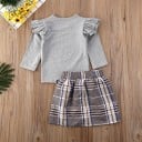 Camiseta y falda niña L1347 4
