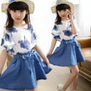 Camiseta y falda niña L1386 6