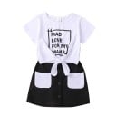 Camiseta y falda niña L1456 1