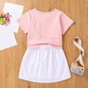 Camiseta y falda niña L1456 6
