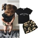 Camiseta y falda niña L1495 2