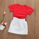 Camiseta y falda niña L1539 4