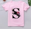 Mädchen-T-Shirt mit dem Buchstaben B1564 14