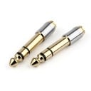 Set med 2 adaptrar jack 6,35 mm hane till 3,5 mm hona Adapter för att ansluta hörlurar med 3,5 mm-kontakt till 6,35 mm-uttag Längd 4,5 cm 2
