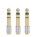 Set med 2 adaptrar jack 6,35 mm hane till 3,5 mm hona Adapter för att ansluta hörlurar med 3,5 mm-kontakt till 6,35 mm-uttag Längd 4,5 cm 4