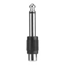 Set med 2 adaptrar jack 6,35 mm hane till RCA cinch hona för anslutning av ljudutrustning Mono-reduktion med svart grepp Mått 5,5 x 1 cm 1