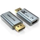 Adapter DisplayPort till HDMI för att ansluta dator till monitor eller TV Upplösning 4K vid 60 Hz Aluminiumhölje Mått 5 x 2,3 x 1 cm 2