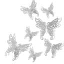 48 pcs Autocollants muraux 3D Papillons Décoration de chambre Papillons brillants Différentes tailles Décoration intérieure Autocollants 3
