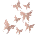 48 Stück 3D-Schmetterlings-Wandaufkleber, Raumdekoration, glänzende Schmetterlinge, verschiedene Größen, Heimdekoration, selbstklebende Aufkleber 6