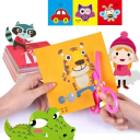48 stuks knipsels van gekleurd papier 14 x 14 cm Creatieve creaties voor kinderen Scharen voor kinderen DIY papieren afbeeldingen Handwerk 2