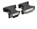 Adapter DVI-I hona till VGA hane för datorer och monitorer med VGA-uttag Kompakt adapter utan kabel Säkerhetsskruvar Svart 3