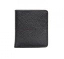 Dam liten vikbar plånbok av äkta läder 10,8 x 9,8 x 0,6 cm Genomskinligt fönster för ID Fickor för kort Tunn profil Rundade hörn 2