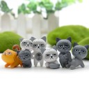 Frownande kattfigurer - 6 st. 3