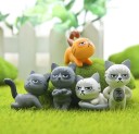 Frownande kattfigurer - 6 st. 4