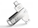 Flash disk dual stříbrný 1