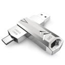 Flash disk dual stříbrný 2