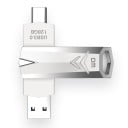 Flash disk dual stříbrný 3