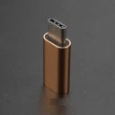 Adapter Lightning hona till Micro USB eller USB-C hane Kompakt adapter för kabel med Lightning-kontakt Kropp i kopparnyans 2