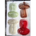 4er Set Dekovasen aus Glas 11–12 cm Farbenfrohe Designervasen in Schwammform für Trockenblumen Tischdeko 1