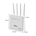 4G LTE WiFi Router with SIM Card 300 Mb/s 2.4 GHz LAN Port IPv4 IPv6 White Mobile Router for Home Internet Sharing Connection for Up to 10 Devices 4
