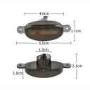 4pcs Orange LED Light 12V for Car Grille Front Lighting ABS Plastic 5.5 x 1.7 x 2.1 cm Universal Mounting Decorative Accessory 2