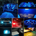 4x Ampoule LED T10 pour voiture 12V Boîtier en verre Dimensions 23x9 mm Lumière blanche Ampoules de voiture Éclairage intérieur Feux 7