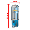 4x Bombilla LED T10 para coche 12V Carcasa de vidrio Dimensiones 23x9 mm Luz blanca Bombillas de coche Iluminación interior Luces de estacionamiento 2